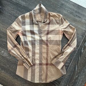 Burberry Smoked Check Tailored Shirt Size 4